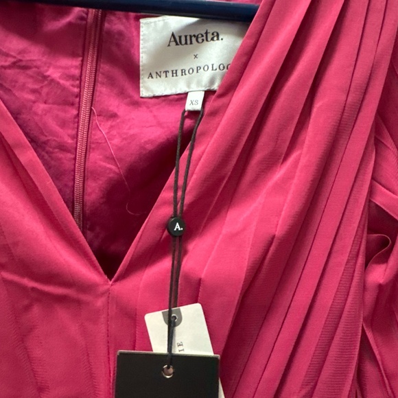 NWT XS Aureta by Anthropolgie raspberry dress - Picture 4 of 5